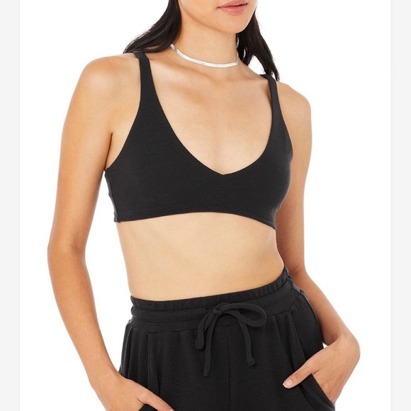 ALO Micro Waffle Pleasant Bra - Picture 2 of 7